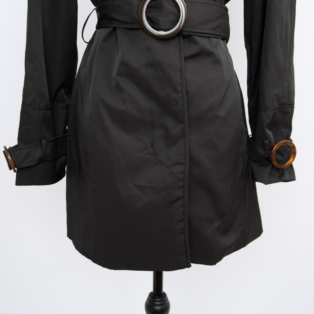 Black trench coat belted single breasted Hillary Radley S - Picture 7 of 13